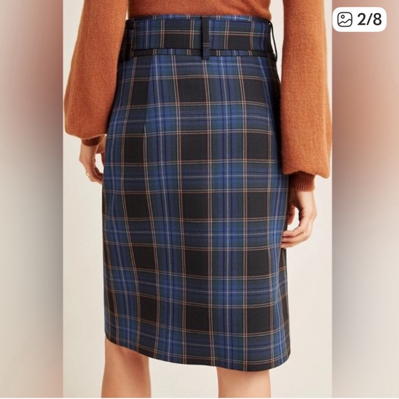 Anthropologie Maeve Bernadette
Button-Front Midi Skirt Tartan Plaid - Picture 3 of 10